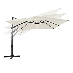 Acheter AXI Apollo Premium Parasol Déporté Gris/Beige - Parasol Déporté Rectangulaire 300x300cm - Parasol Pied Déporté, structure aluminium - Rotation 360 - Parasol Déporté Inclinable - Résistant aux UV