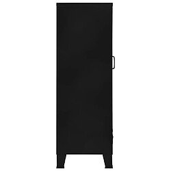 Acheter vidaXL Armoire de bureau avec portes en maille Acier 75x40x120 cm Noir