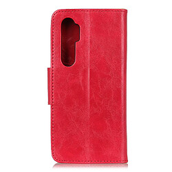 Etui en PU peau de cheval fou rouge pour votre Xiaomi Mi Note 10 Lite