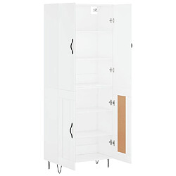 Avis vidaXL Buffet haut Blanc 69,5x34x180 cm Bois d'ingénierie