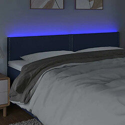 Avis Maison Chic Tête de lit moderne à LED lumineuse pour chambre - Décoration de lit Bleu 180x5x78/88 cm Tissu -MN21500