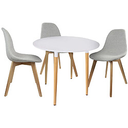 The Home Deco Factory Table repas ronde 76 cm Scandi. pas cher