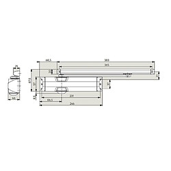 DORMAKABA Fermeporte Dorma TS 90 IMPULSE force 34 finition noir 10200419