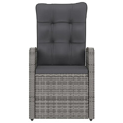 Acheter Maison Chic Mobilier à dîner 11 pcs de jardin avec coussins - Ensemble table et chaises d'extérieur - Salon/Mobilier de jardin classique Résine tressée Gris -MN78943