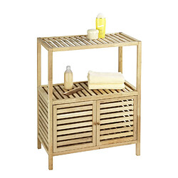 WENKO Etagère de salle de bain en bois Norway - L. 67,5 x H. 86 cm - Marron noix