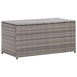 vidaXL Boîte de rangement de jardin résine tressée 100x50x50 cm gris