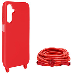 Avizar Coque Cordon Semi-Rigide pour Samsung Galaxy A15 Rouge