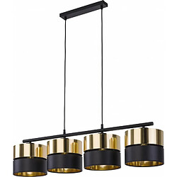 Hemerane Suspension métal noir/doré - L94cm -H95 cm réglable - 4xE27 - modèle HILTON de TK LIGHTING