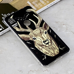 Wewoo Coque Étui de protection en TPU antichoc motif lumineux cerf pour Xiaomi Redmi Note 7