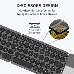 Avis Universal Clavier pliable Bluetooth sans fil avec pavé tactile Rechargeable iPad Apple Laptop IOS Téléphone Android