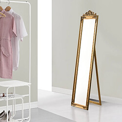 Miroir sur Pied Arezzo Inclinable 160 x 40 cm Doré [en.casa]