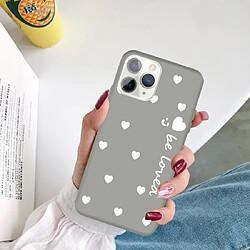 Acheter Wewoo Coque Pour iPhone 11 Pro Visage Souriant Plusieurs Coeurs D'amour Motif Coloré Givré TPU Téléphone Housse De Protection Gris