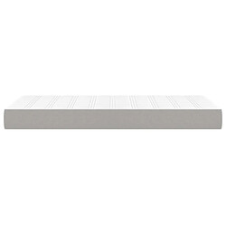 Avis vidaXL Matelas de lit à ressorts ensachés Gris clair 80x200x20cm Tissu