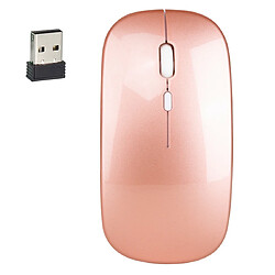 Wewoo Souris sans fil HXSJ M80 optique silencieuse ajustable à trois vitesses 1600DPI Or rose