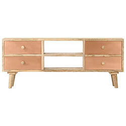 Maison Chic Meuble TV scandinave - Banc TV pour salon 110x30x45 cm Bois de manguier solide -MN67650