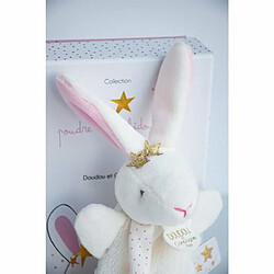 Acheter Doudou attache sucette Perlidoudou Lapin étoile rose - Doudou et compagnie