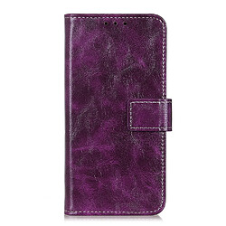 Wewoo Housse Coque Pour OPPO A9 2020 Etui à rabat horizontal Texture de Crazy Horse avec support et fentes cartes et cadre photo et porte-monnaie Violet