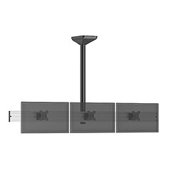 Kimex Support plafond menu board pour 3 écrans TV 32'' - Hauteur 100 cm