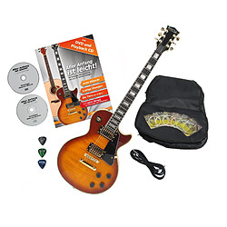 Rocktile Pro L-200OHB Guitare électrique Orange Honey Burst avec accessoires