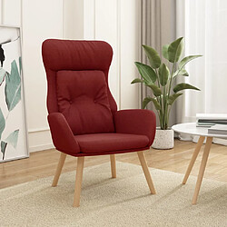 vidaXL Chaise de relaxation Rouge bordeaux Tissu