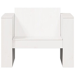 Avis vidaXL Canapé de jardin blanc 79x60x62 cm bois de pin massif