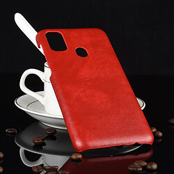 Wewoo Coque Rigide Pour Galaxy M30s antichoc Litchi PC + Etui en PU rouge pas cher