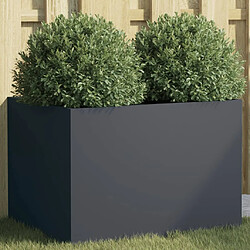 vidaXL Jardinière anthracite 62x47x46 cm acier