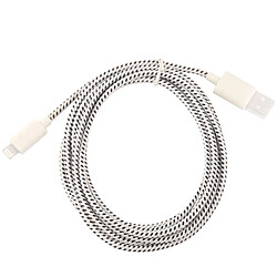 Acheter Wewoo Câble blanc pour iPhone 6 et 6 Plus, 6s 6s Plus, 5 5S 5C de charge de transfert de données USB en nylon de style 3m,