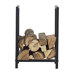 Avis Helloshop26 Range-bûches pour usage intérieur extérieur porte-bûches design support rangement bois de chauffage en acier 40 x 30 x 50 cm noir 03_0006295