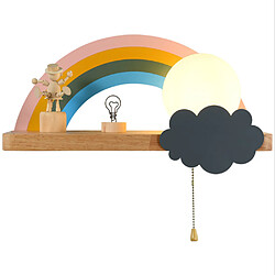 Universal Lampe murale de chevet de la chambre 12W arc-en-ciel avec étagère LIBRE ROOM Lampe murale (gradation de trois couleurs)