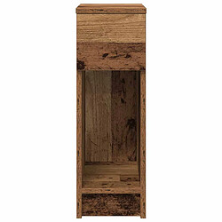 Avis vidaXL Table de chevet avec tiroir vieux bois 20x36x60 cm