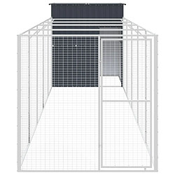 Avis Niche pour chien avec cour,Abri Maisonnette pour chien anthracite 165x659x181 cm -MN85793