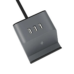 Justgreenbox Prise de chargeur sans fil avec support de support de téléphone 3 ports USB Prises de ligne étendues - 3654657656218