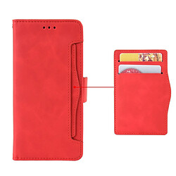 Wewoo Housse Coque Etui en cuir de modèle de portefeuille style skin veau pour Google Pixel 3aavec fente carte séparée rouge