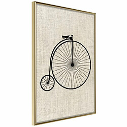 Paris Prix Affiche Murale Encadrée Penny-Farthing 20 x 30 cm Or