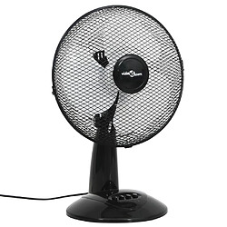 vidaXL Ventilateur de table 3 vitesses 30 cm 40 W Noir