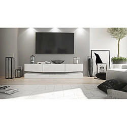 Avis Mpc Meuble TV Avec Socle Blanc Haute Brillance (178 X Variable X 39 Cm)