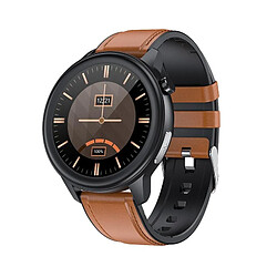 Yonis Montre Connectée Cuir Marron IP68 Multisport