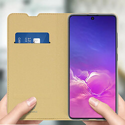 Acheter Housse Galaxy S10 Lite Étui Folio Porte-carte Support Vidéo Dux Ducis doré