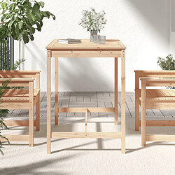 Avis Maison Chic Table de jardin | Table d'extérieur 121x82,5x110 cm bois massif de pin -GKD84985