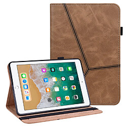 Etui en PU multicolore avec support et porte-cartes marron pour votre Apple iPad 5/6/9.7 pouces (2018)/(2017)