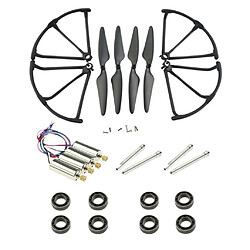 moteur + hélice + pare-chocs + arbres de palier pour hubsan x4 h502s h502e h507a noir