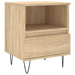 Maison Chic Table de chevet,Table de Nuit,Meuble de Rangement chêne sonoma 40x35x50 cm bois d’ingénierie