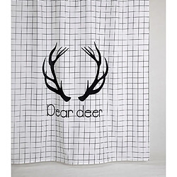 Allibert Rideau de douche design DEAR - 180 x 200 - Blanc