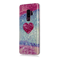 Wewoo Coque Fine Pour Galaxy S9 + Motif de dessin coloré Fabrication IMD Étui de protection souple en TPU coeur rouge