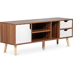 ICONIK INTERIOR Meuble TV en Bois - Design Scandinave - Lubi Bois naturel