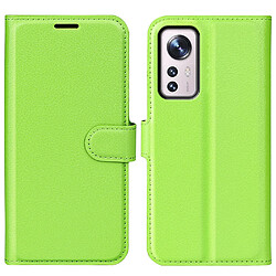 Etui en PU texture litchi vert pour votre Xiaomi 12/12X