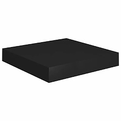 Maison Chic Étagère flottante murale,Etagère de rangement flottante noir 23x23,5x3,8 cm MDF -MN54955