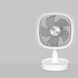 (Blanc) Ventilateur De Bureau Petit Chargement Usb Puissant Ventilateur Portable à Cinq Pales De Refroidissement Par Brise