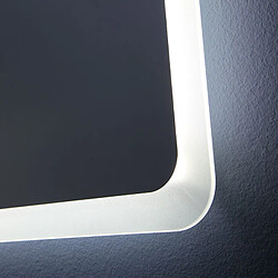 Kiamami Valentina MIROIR ANGLES ARRONDIS ÉCLAIRÉ AVEC LED 60 X 60 CM DALLAS